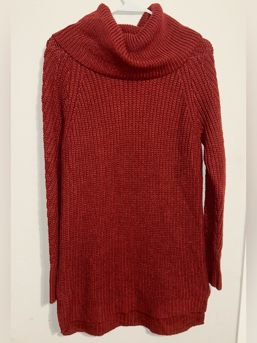 A New Day Cozy Red Cowl Neck Sweater Dress